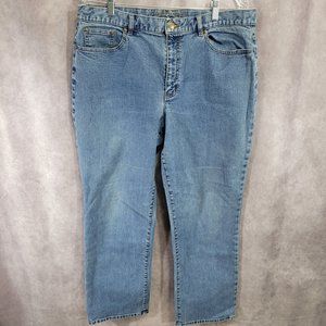 Lauren Ralph Lauren Women's Light Wash High Rise Casual Jeans Size 16